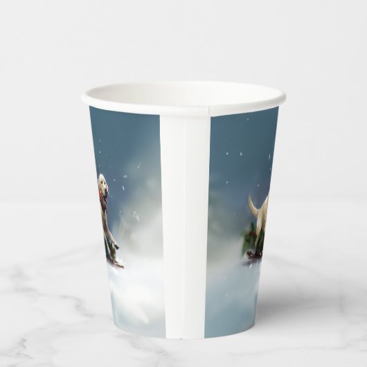 Labrador Kerstsneeuw winter Papieren Bekers (Rechts)