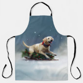 Labrador Kerstsneeuw winter Schort (Voorkant)