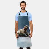 Labrador Kerstsneeuw winter Schort (Gedragen)