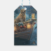 Labrador kerstvakantie cadeaulabel (Voorkant)