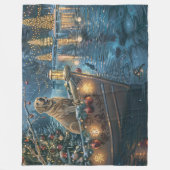 Labrador kerstvakantie fleece deken (Voorkant)