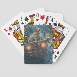 Labrador kerstvakantie pokerkaarten