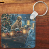 Labrador kerstvakantie sleutelhanger (Achterkant)