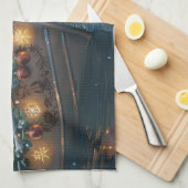 Labrador kerstvakantie theedoek (Quarter Fold)