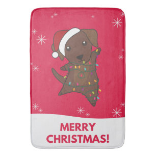 Labrador Kerstwinter Badmat