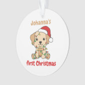 Labrador Kerstwinter, eerste kerstdag Ornament (voorkant)