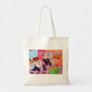 Labrador Kitchen Party Painting Tote Bag