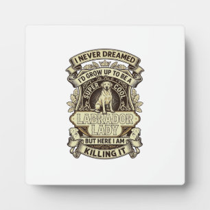 Labrador Lady Dog Crown Schild_1 Fotoplaat