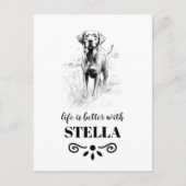 Labrador Life is beter met aangepaste hondennaam Briefkaart (Voorkant)
