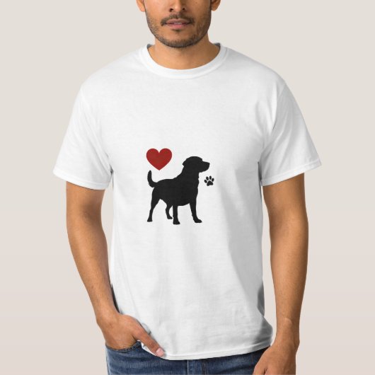Labrador love silhouet T-shirt (Voorkant)