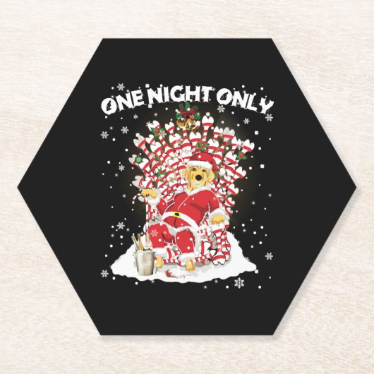 Labrador Lovers Kersthond Funny T Shirt Kartonnen Onderzetters (Voorkant)