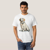 Labrador Lovers: Leuk & Grappig Zwart meesterwerk T-shirt (Voorkant volledig)