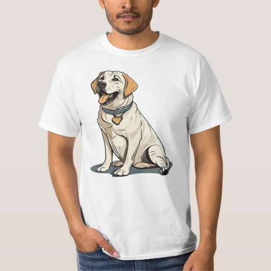 Labrador Lovers: Leuk & Grappig Zwart meesterwerk T-shirt (Voorkant)