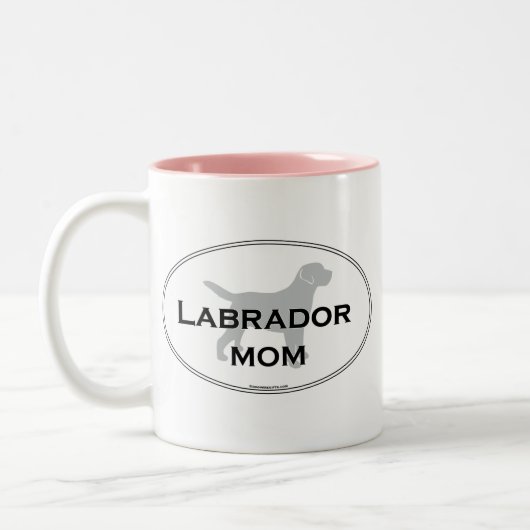 Labrador mama tweekleurige koffiemok (Links)