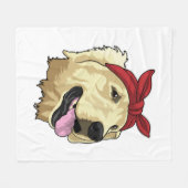 Labrador met Bandana Fleece Deken (Voorkant (Horizontaal))