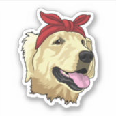 Labrador met Bandana Sticker (Voorkant)