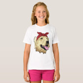 Labrador met Bandana T-shirt (Voorkant volledig)