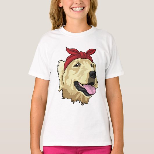 Labrador met Bandana T-shirt (Voorkant)