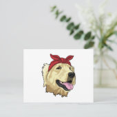 Labrador met halsdoek briefkaart (Staand voorkant)