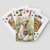Labrador met paaseieren pokerkaarten (Achterkant)