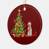labrador met Pet schaatskerst Keramisch Ornament (Links)