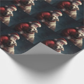 Labrador met Sinterklaas Feestelijke Kerstmis Cadeaupapier (Hoek)