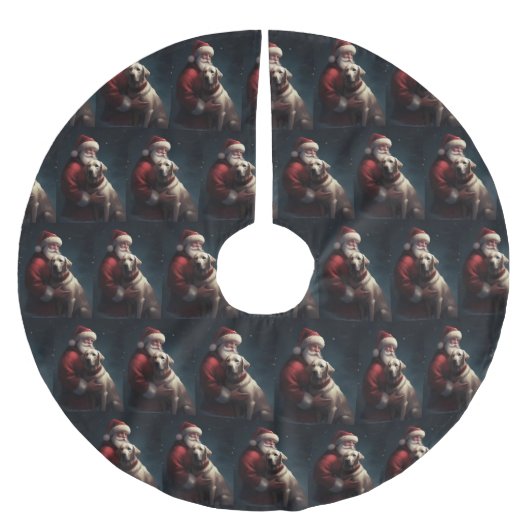 Labrador met Sinterklaas Feestelijke Kerstmis Kerstboom Rok (Voorkant)