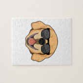 Labrador met zonnebril legpuzzel (Horizontaal)
