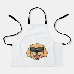 Labrador met zonnebril schort