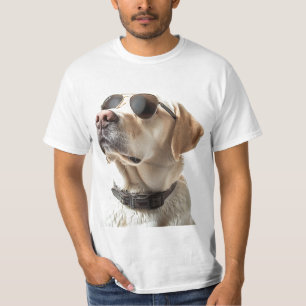 Labrador met zonnebril t-shirt
