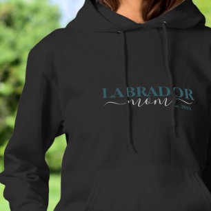 Labrador Moeder Blauwe Tekst Ontwerp Hoodie