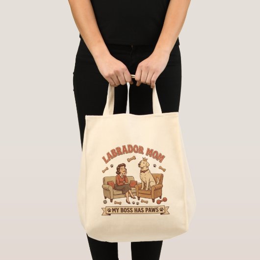 Labrador Moeder Mijn Baas Heeft Poten Tote Bag (Voorkant (product))
