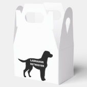 Labrador naam Silhouette Bedankdoosjes (Geopend)