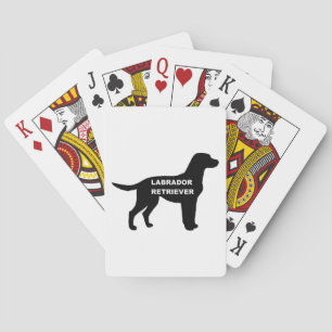 Labrador naam Silhouette Pokerkaarten