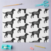 Labrador naam Silhouette Tissuepapier (Craft)