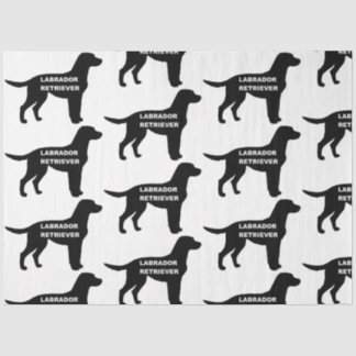 Labrador naam Silhouette Tissuepapier