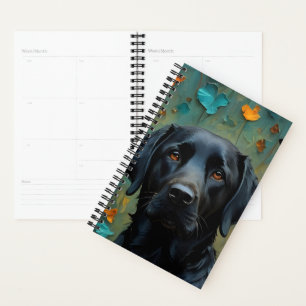 Labrador noir en Feuille