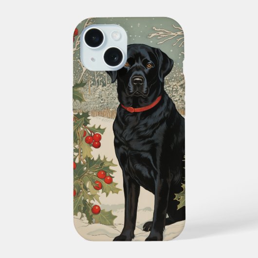 Labrador noir en hiver (Verso)