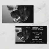 LABRADOR NOIR - modèle de carte de visite (Devant / Derrière)
