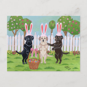 Labrador paaskonijntjes!! feestdagenkaart