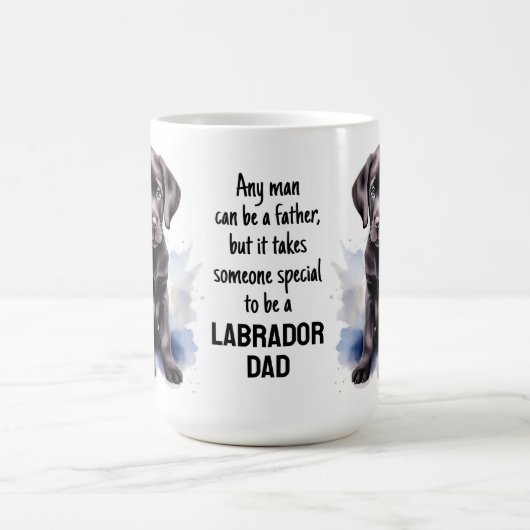 Labrador Pap Hondenliefhebber Schattige Vaderdag P Koffiemok (Center)