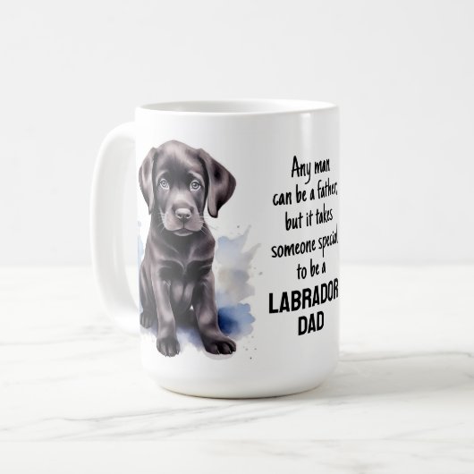 Labrador Pap Hondenliefhebber Schattige Vaderdag P Koffiemok (Voorkant links)
