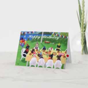 Labrador Party Painting Verjaardag Kaart