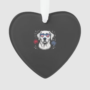 Labrador patriotique avec lunettes de soleil USA