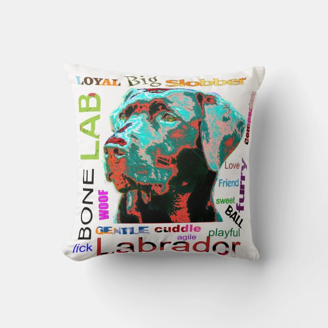 Labrador - Pop Art Design American MoJo Kussens (Voorkant)