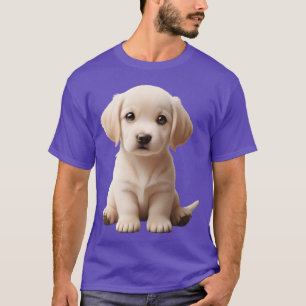 Labrador pup die zit staart tonen retro t-shirt