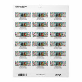 Labrador Puppies en Sleigh Christmas Labels (Full Sheet)