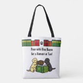 Labrador Puppies Reading Book Bag Books Draagtas (Achterkant)