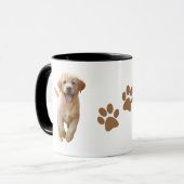 Labrador Puppies - Schattigee Chocolade & Geel Lab Mok (Voorkant links)