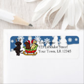 Labrador Puppies Slaapend kerstadres Etiket (Insitu)